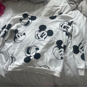 Disney Mickey Mouse Black and White Sweatshirt